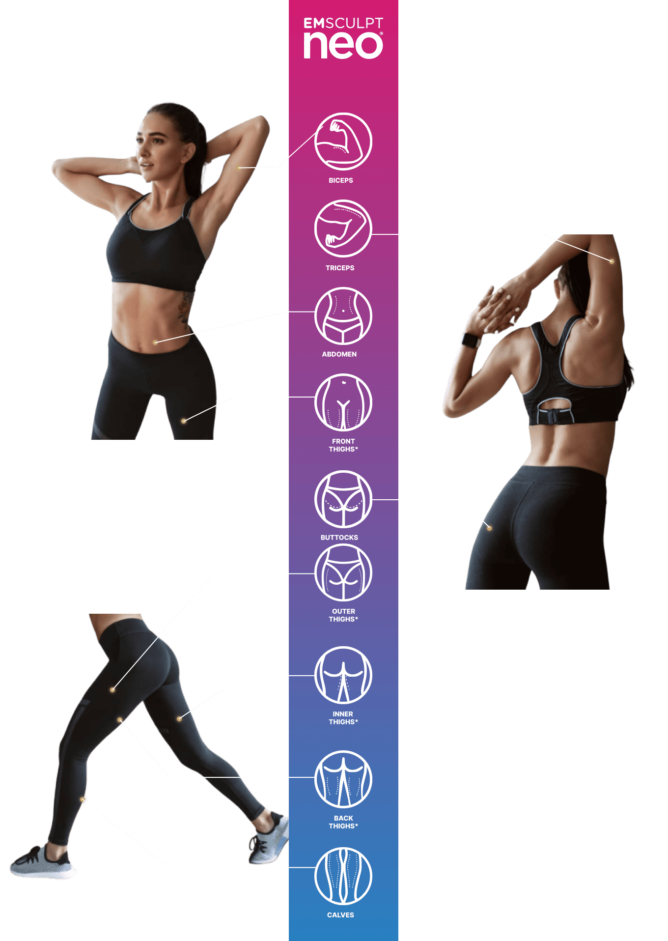EMSCULPT NEO treatable body areas